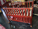 BABYHUG Florence 3 in 1 Rocking Cot Cum Junior Bed Cherry
