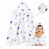 COCOSHELL Muslin Cotton Hooded Towel 70X70 Cm  Single Layer Towel