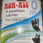 MUM AND ME Hauck 4-way baby carrier – safe, comfortable, and versatile for parents on the go.