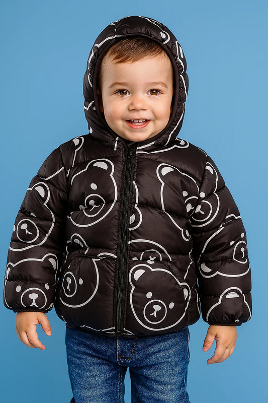 Bright, cozy, and teddy-cute—perfect winter warmth for your little one!