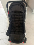 BABYHUG Cocoon stroller/pram with a reclining seat, foldable design, adjustable canopy, 5-point safety harness, smooth wheels, and storage basket for comfortable travel with babies and toddlers.