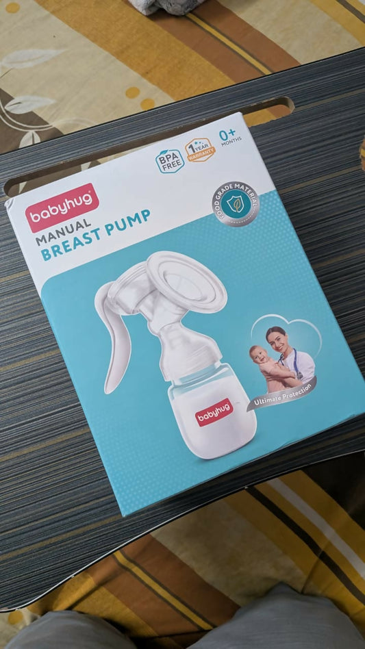BABYHUG Manual Breast Pump for convenient breast milk expression.