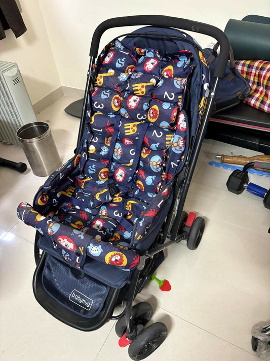 BABYHUG Baby Pram/Stroller featuring comfortable seating, a protective canopy, sturdy frame and smooth-moving wheels for convenient everyday walks, outings and travel with your baby.
