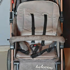 BELCO Baby Stroller/Pram in Almost New condition featuring comfortable seating, protective canopy, safety harness, smooth-moving wheels, and a practical design for everyday walks, shopping, and outings with your baby.