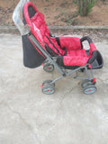 Babyhug Comfy Ride Stroller With Reversible Handle - Red