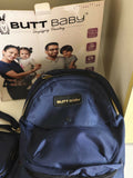 BUTT BABY Hip Seat Baby Carrier in Navy with an ergonomic hip seat, adjustable waist belt, padded shoulder support, breathable fabric, and secure design for comfortable babywearing.