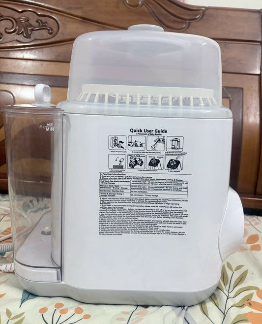 GROWNSY Baby Automatic Bottle Washer Pro with washing, sterilizing, drying and storage functions.