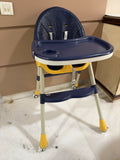 Star & Daisy High Chair with adjustable height, comfortable padded seat, safety harness, removable feeding tray, and foldable design for convenient and secure mealtimes for babies and toddlers.