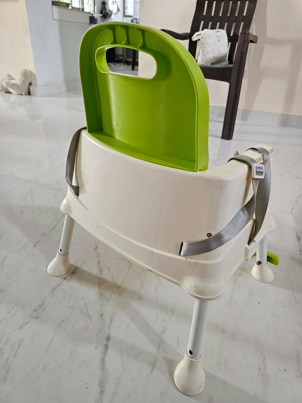 Baby High Chair in Some Used condition, available in Nagercoil, featuring a comfortable seat, feeding tray, safety support, sturdy frame, and practical design for convenient baby and toddler mealtimes.