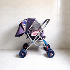 STAR & DAISY reversible baby stroller pram with mosquito net, reclining seat, reversible handle, safety harness, adjustable canopy, and comfortable travel support for babies.