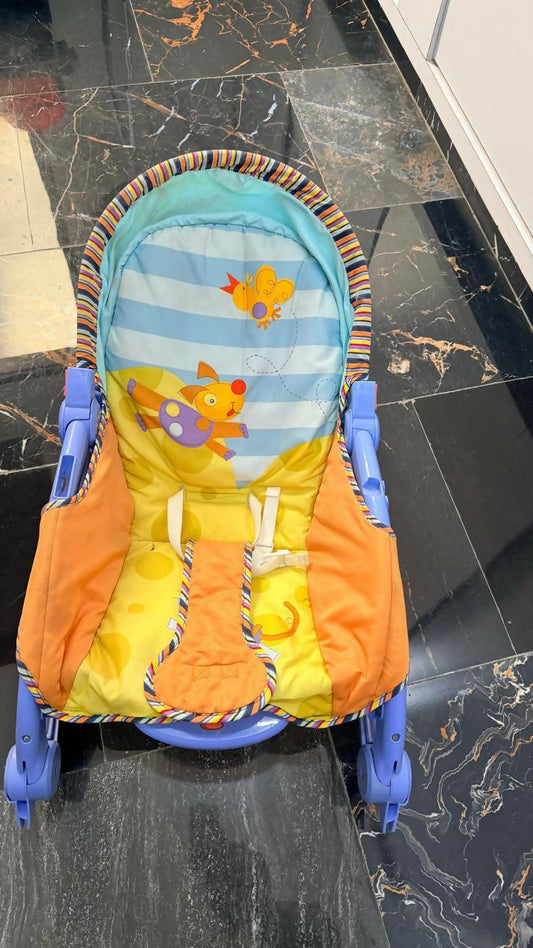 Baby Rocker/Bouncer featuring a comfortable padded seat and gentle rocking or bouncing design, offering a convenient setup for supervised soothing, relaxing and everyday use with your baby.