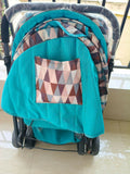 BABYHUG Cocoon Blue stroller with reclining seat, smooth wheels, safety harness, adjustable canopy, and comfortable travel design for babies and toddlers.