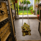 Baby Swing with gentle rocking motion, comfortable padded seat, safety harness, sturdy frame, and soothing design to help keep babies relaxed, entertained, and comfortable during supervised rest.