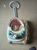 MEE MEE 2-in-1 baby walker with walker and activity modes, comfortable cushioned seat, sturdy frame, smooth wheels, and interactive play features for growing babies.