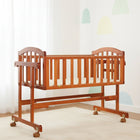 Babyhug Ionia Wooden Baby Cradle Rocking Cot Mosquito Net New