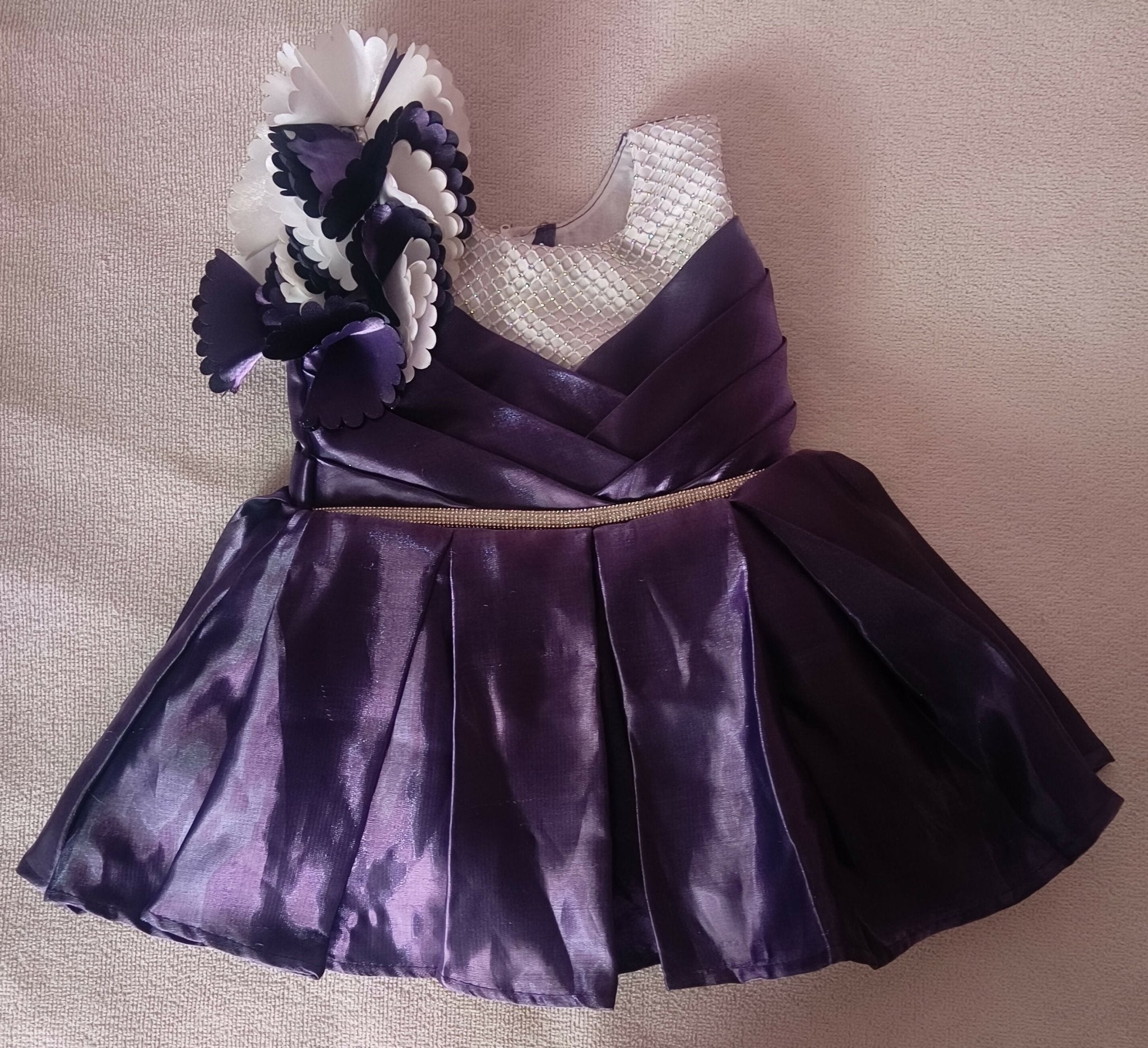 Beautiful Purple Party Wear Gown featuring an elegant flowing silhouette, stylish detailing, and a charming festive look for birthdays, weddings, parties, and special occasions.
