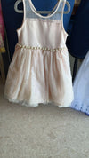 Beige Partywear Dress for Girls