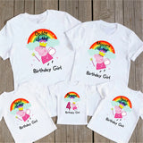 Personalised Birthday Party T-Shirts made from soft breathable fabric with custom names, ages, photos, or designs, offering a comfortable fit for birthday celebrations, family gatherings, and party photos.
