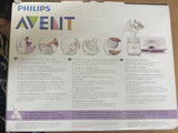 Philips Avent Electric Comfort Breast Pump with adjustable suction levels, soft silicone cushion, compact design, and quiet operation for comfortable and efficient breast milk expression.