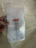 LuvLap Breastmilk Storage Bags with seal lock, 42-piece pack, featuring leak-proof double zipper closure, pre-sterilized BPA-free material, and secure storage for expressed breast milk.