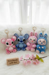 Stitch and Labubu Keychains