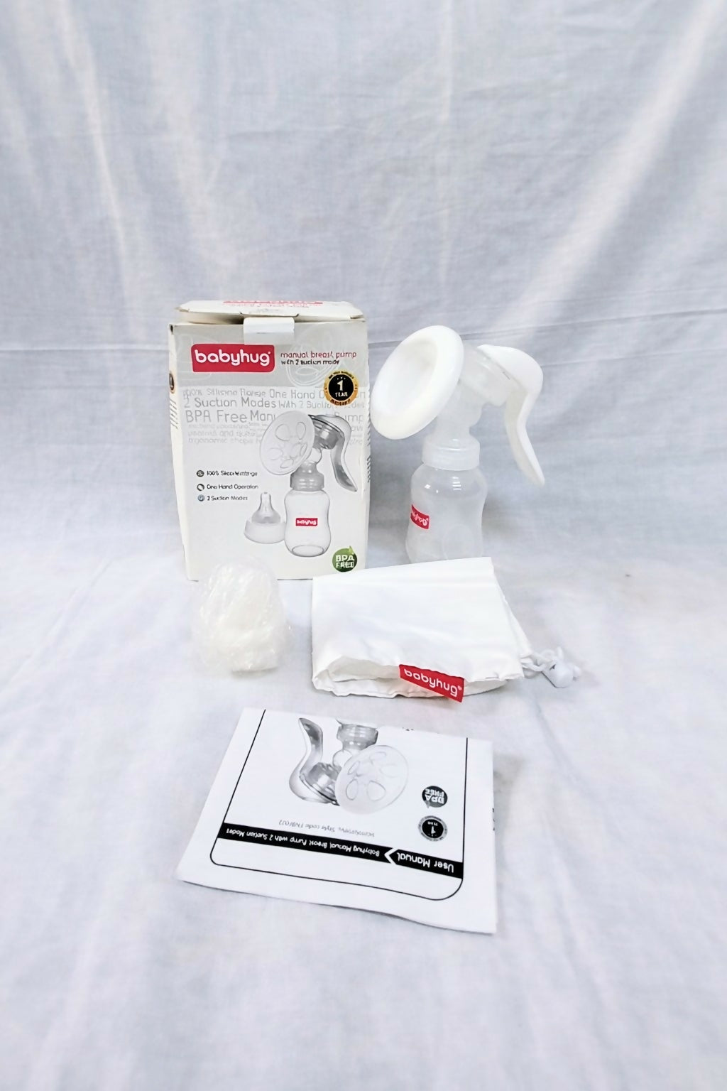 Babyhug Manual Pump with Bottle – Brand New Set
