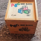 Wooden Alphabets with Box: Durable, brightly colored alphabet letters in a wooden box for fun, educational play. Perfect for early learners!