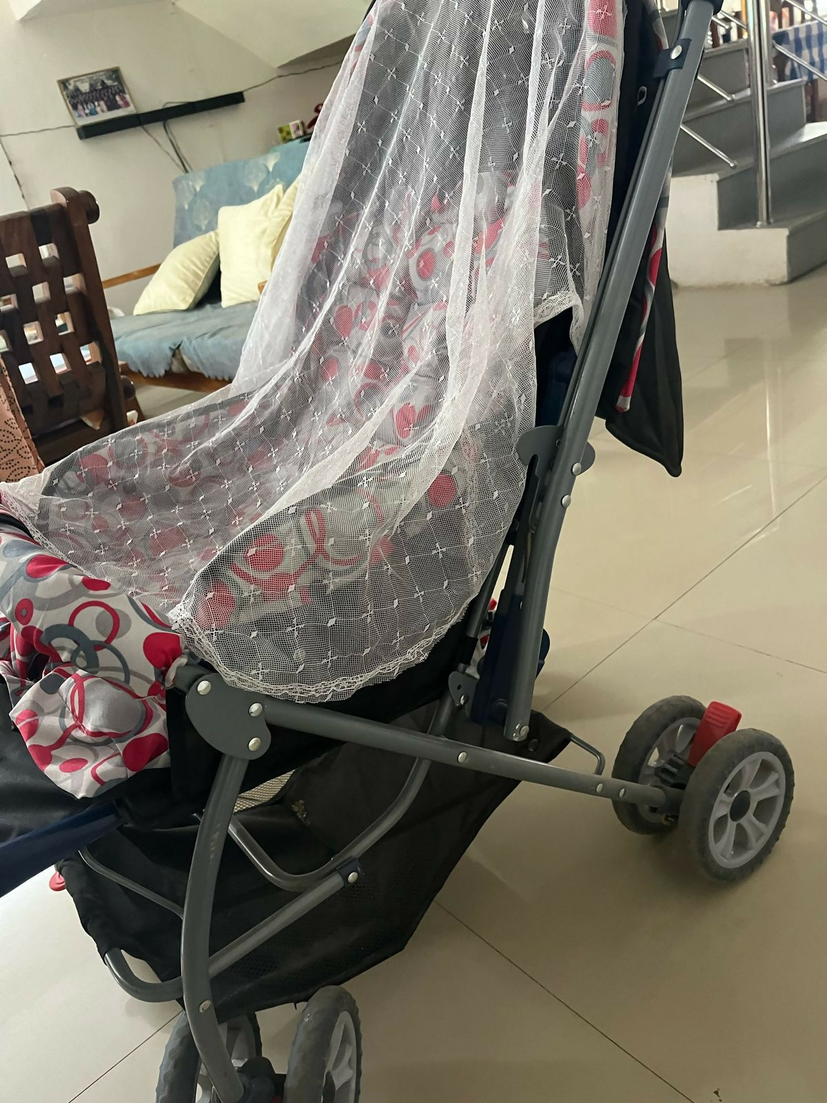 Buy LUVLAP Stroller/Pram – Comfortable, Foldable Baby Stroller with Safety Harness & Storage Basket

