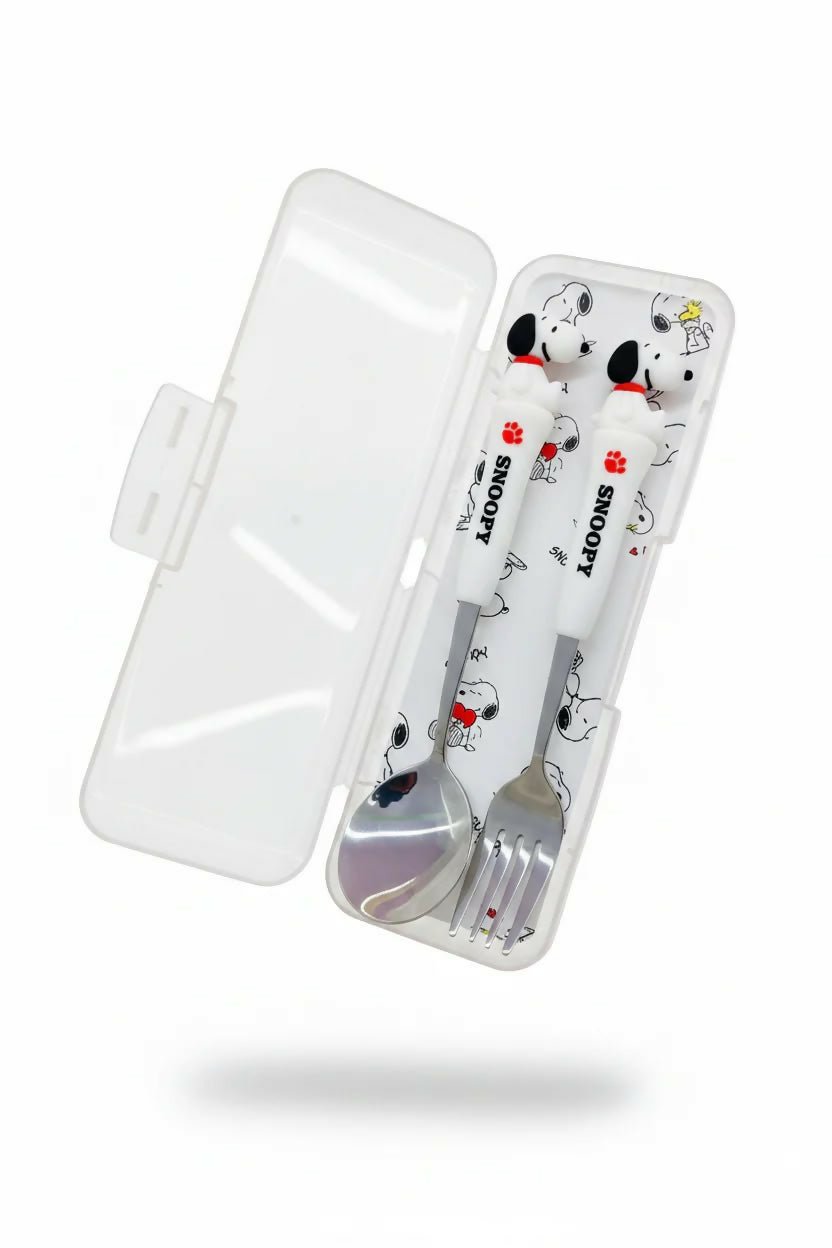 Kids insulated stainless steel cutlery set with child-friendly utensils, durable construction, easy-grip handles, and a portable storage case for school, travel, and everyday meals.
