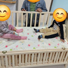 BABYHUG Kelly Wooden Cot / Crib With Detachable Bassinet & Mosquito Net