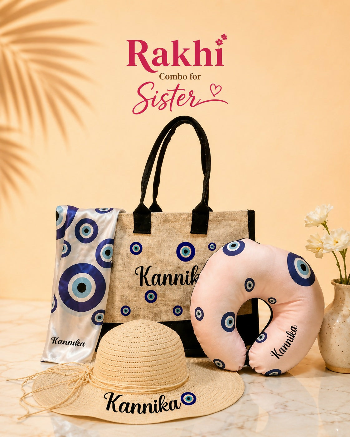 Personalised Travel Combo for Sister featuring customized travel essentials with name personalization, thoughtfully curated for vacations, weekend trips, everyday travel, birthdays, Rakhi, and special gifting occasions