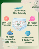 BUTRUU Baby Diapers Pack of 10 - Small (S10) Size