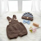Crochet christmas baby romper, beanie and bow set