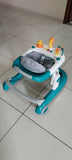Babyhug Zest Musical Baby Walker With Adjustable Height anti Fall Protection & Toy Bar