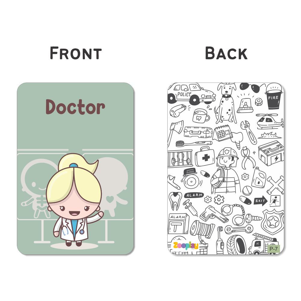 ZOOPLAY Profession Flashcards- Pack of 24