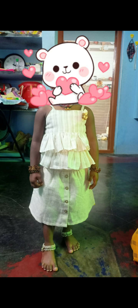 Cotton Sleeveless Dress For Baby Girl
