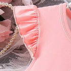 Unicorn Theme Net Partywear Dress/Frock