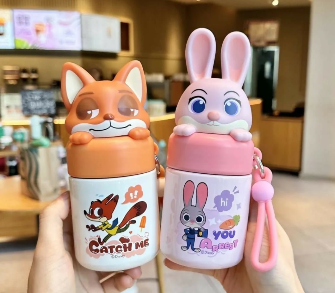 Original Disney Zootopia Insulated Steel Food Jar – 200ml featuring a compact stainless steel insulated design, secure lid, and fun Zootopia character theme for carrying small meals and snacks.