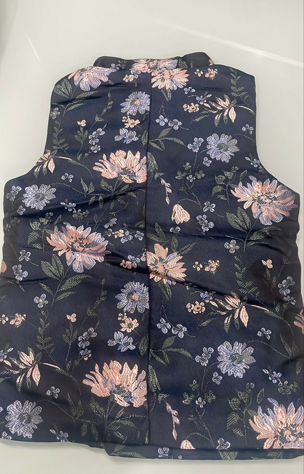 GINI & JONY  Boys Black & Green Floral Woven Design Satin Weave Nehru Jacket (24 Months)
