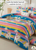 SUMMERBELL double bed quilted comforter made from soft, breathable fabric with plush filling and elegant quilted stitching for cozy warmth and year-round comfort.