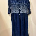Bhuvika Women's blue anarkali feeding kurta / dress with zippers