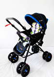 LuvLap Reversible Handle Stroller Foldable Reclining Baby Pram