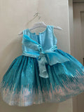 Frozen-Themed Blue Baby Frock (6–9 Months)