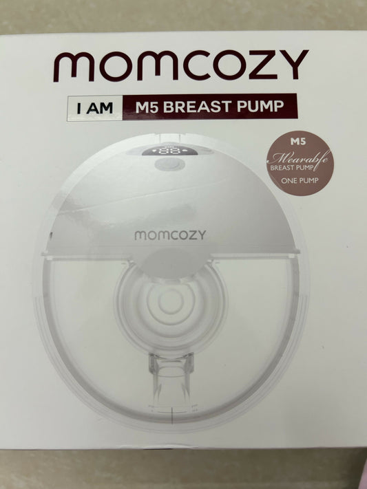 MOMCOZY  Hands-Free Breast Pump M5, Wearable, Portable Pump with Soft Double-Sealed  (1 Pack, Purple)
