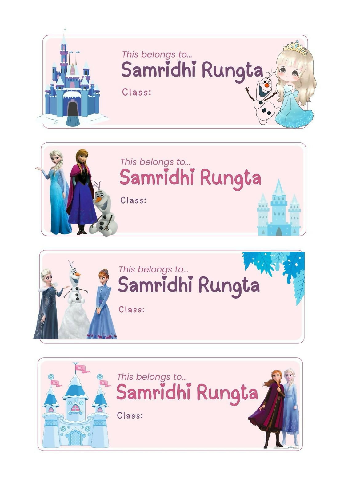 Name Stickers (Personalised)