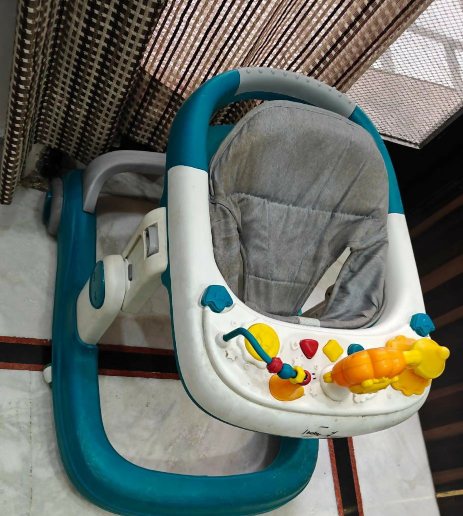 BABYHUG Zest Musical Baby Walker (Green & White)