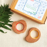 Explore shapes and soothe gums with Babycov's Cute Neem Wood Teethers - natural comfort for safe and playful chewing!