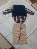 Classic Baby Boy Party Wear Set, blue, beige, multicolour 