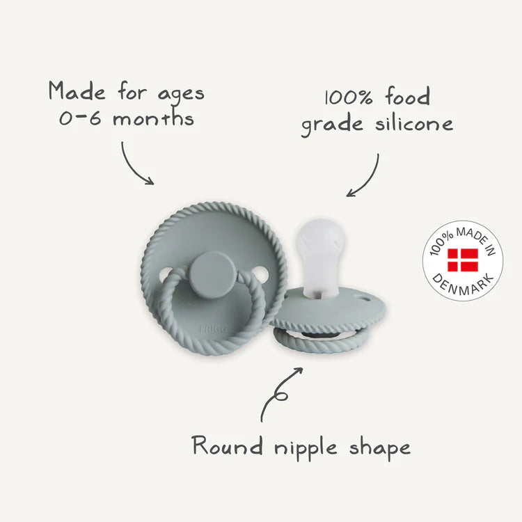 FRIGG Rope Latex Baby Pacifier 0-6M 1-Pack Sepia - Size 1