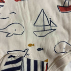 MARKS & SPENCER 3-pack cotton bodysuits – navy, stripes & nautical print, 3–6 months (fits up to 8 months).